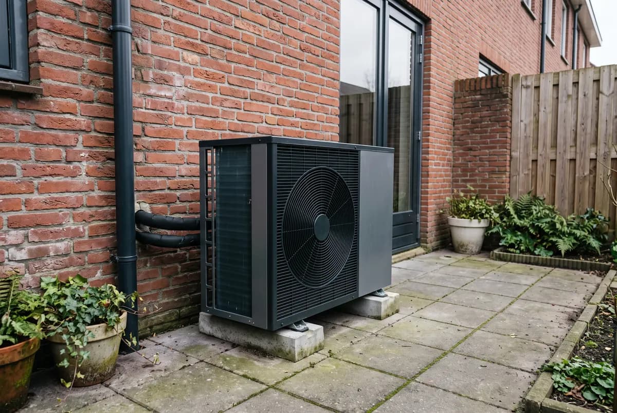 Buitenunit van een warmtepomp